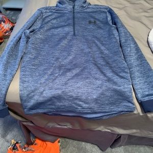 Blue Turtleneck Long Sleeve Jacket